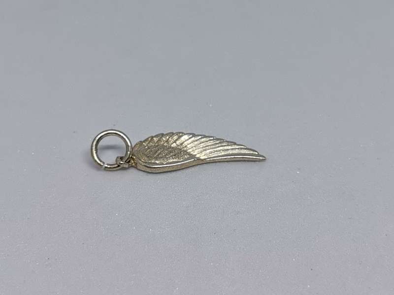 Silver Angel Wing Charm
