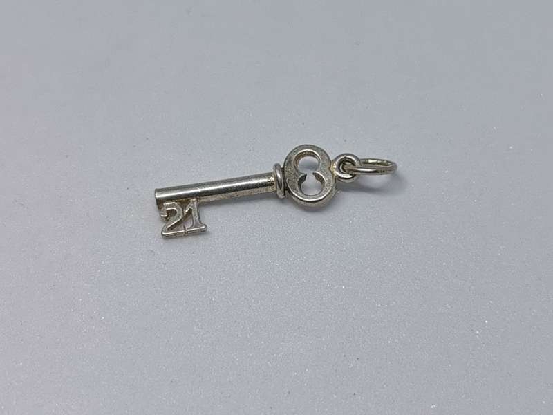 Silver 21 Key Charm