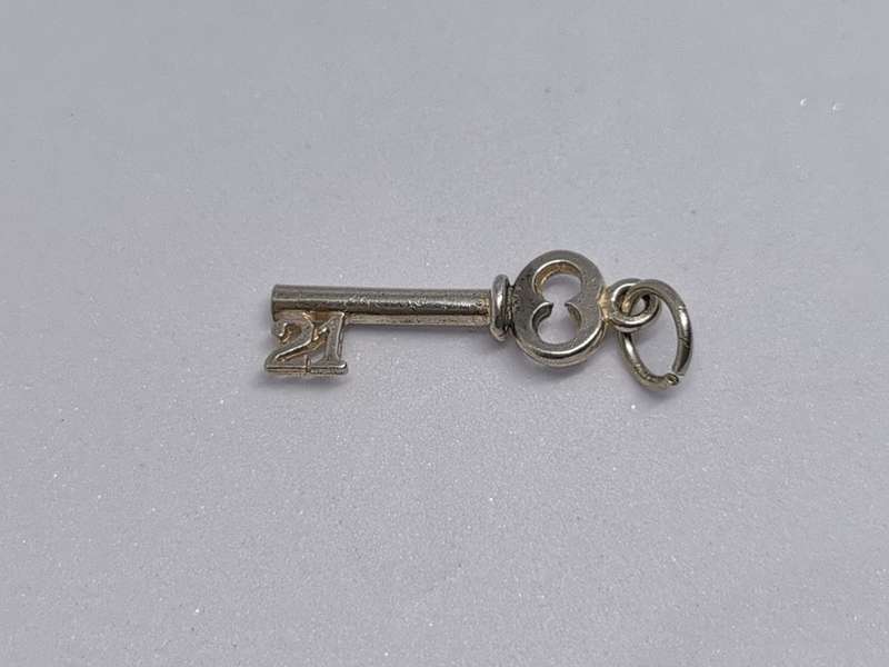 Silver 21 Key Charm