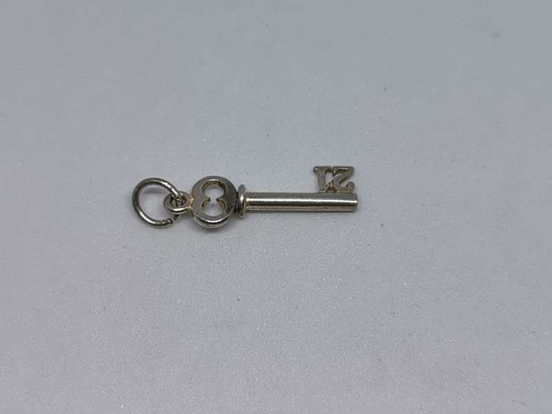 Silver 21 Key Charm
