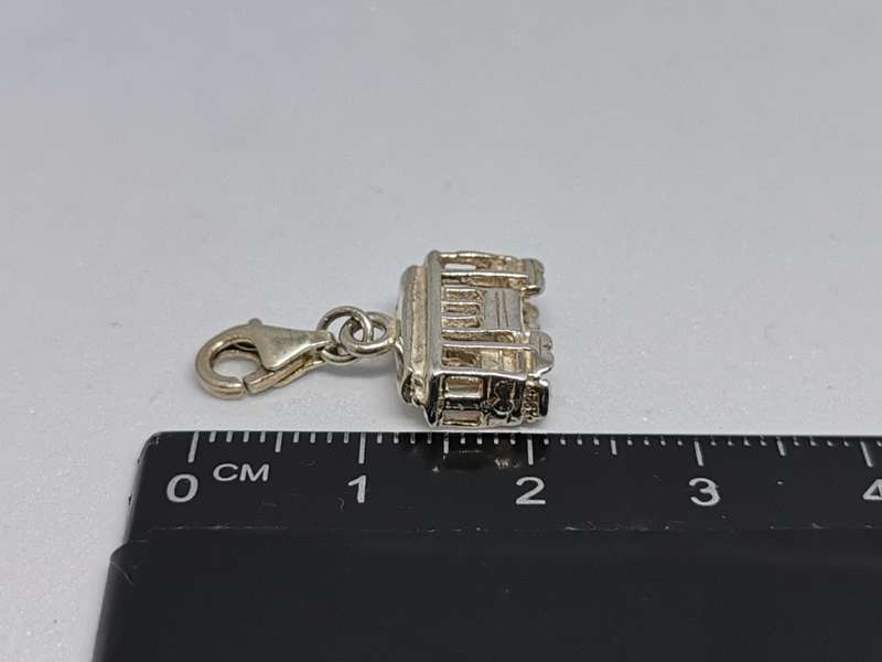 Silver Train Car Charm