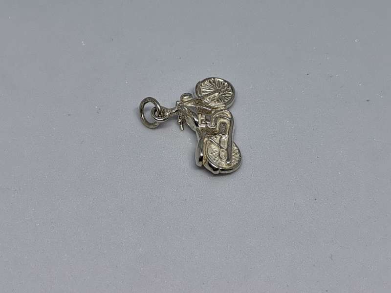 Silver Motorbike Charm