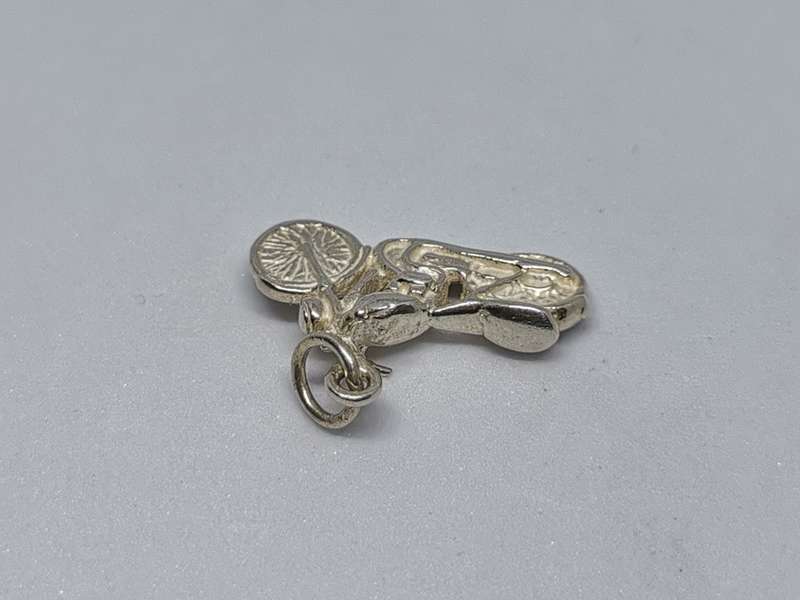 Silver Motorbike Charm