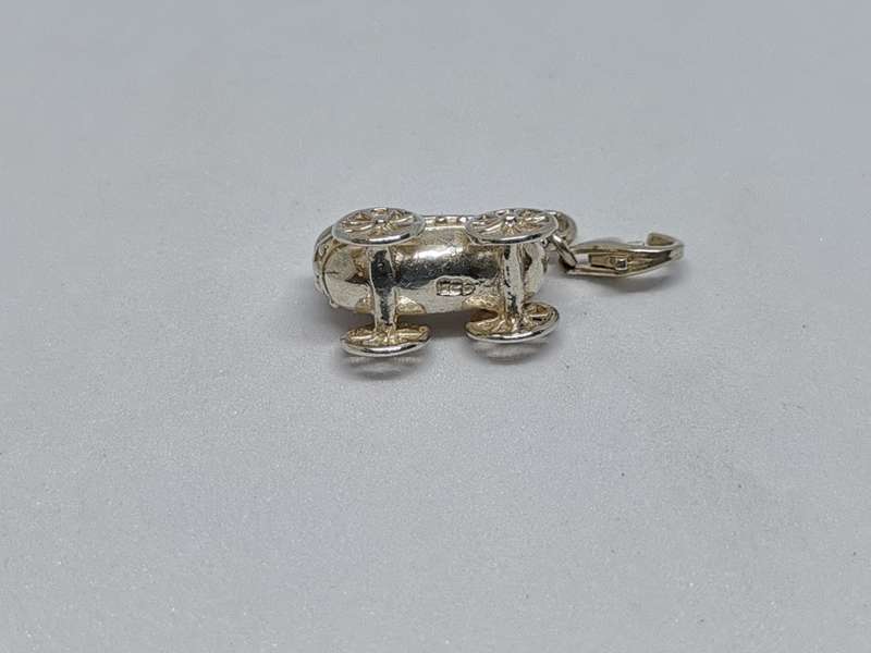 Silver Baby Carriage Charm