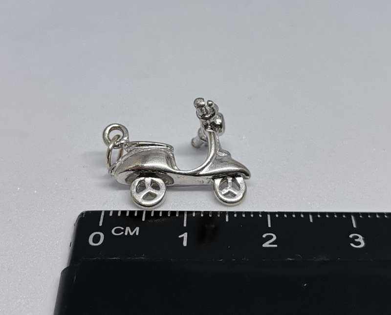 Silver Scooter Charm