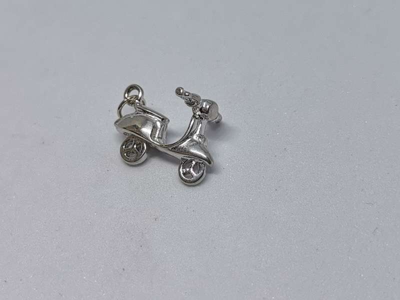 Silver Scooter Charm