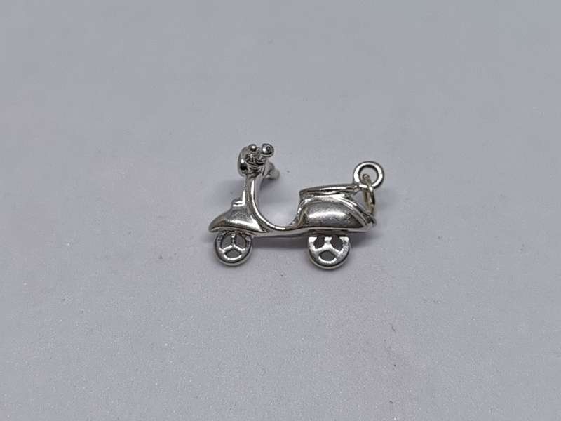 Silver Scooter Charm