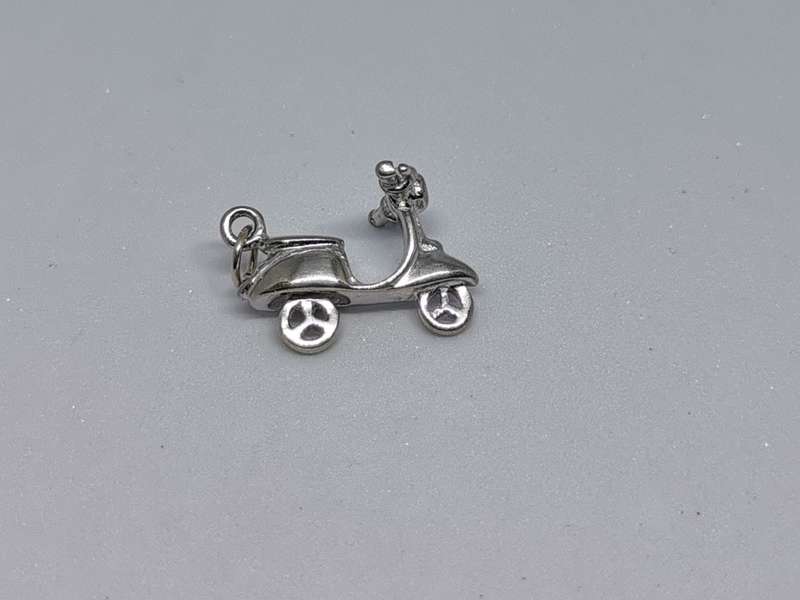 Silver Scooter Charm