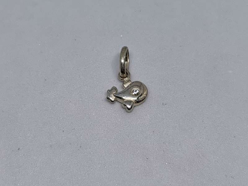 Silver Whale Charm