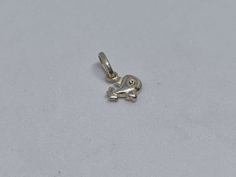Silver Whale Charm