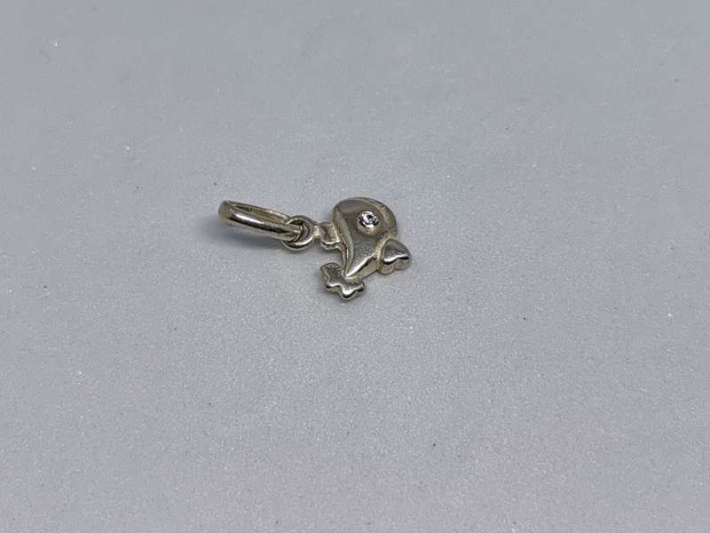 Silver Whale Charm