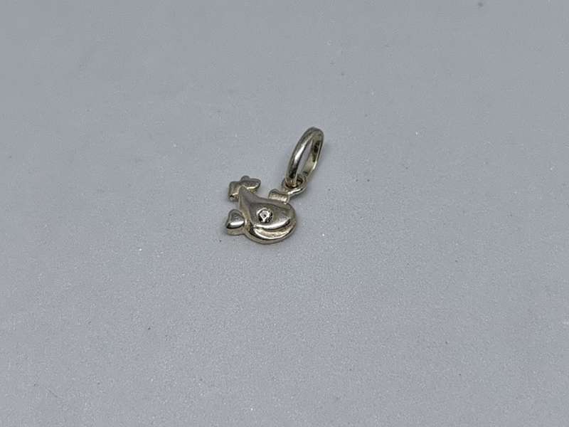 Silver Whale Charm