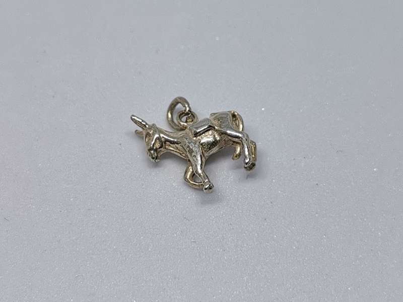 Silver Donkey Charm
