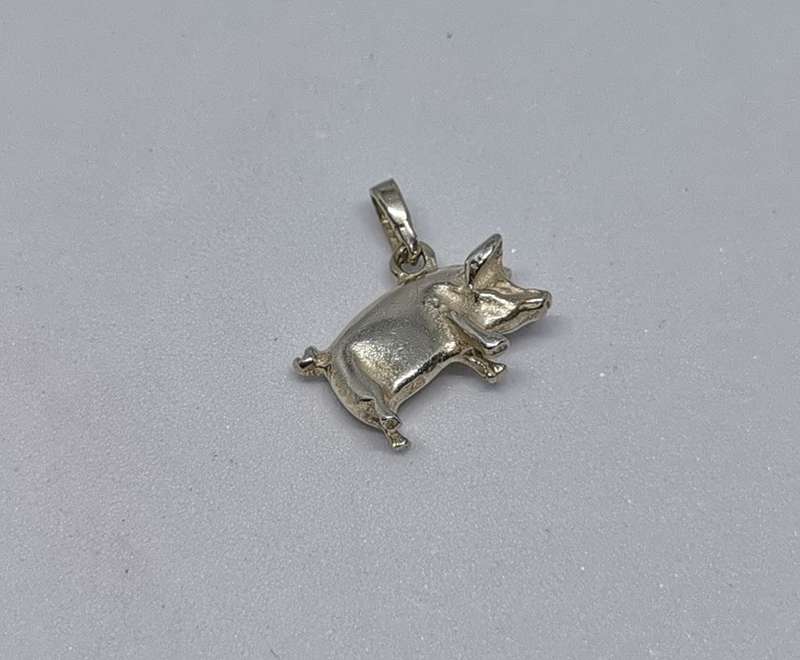 Silver Pig Pendant