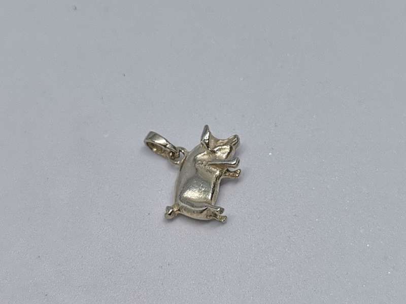 Silver Pig Pendant