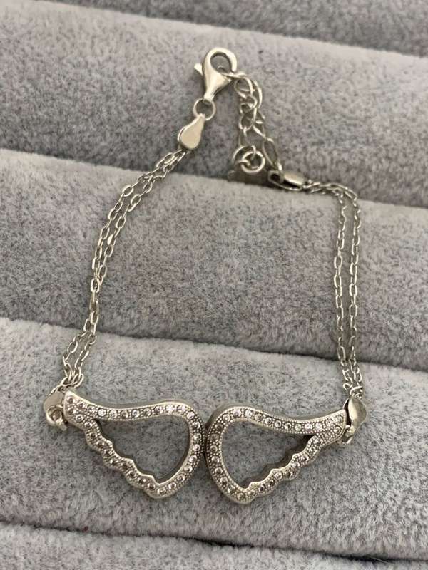 Silver Angel Wings Bracelet