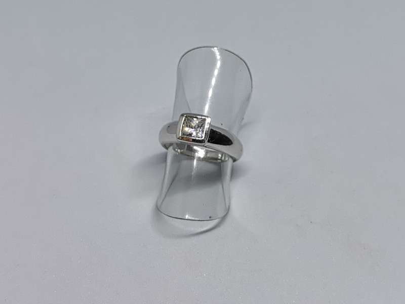 Silver Solitaire Ring