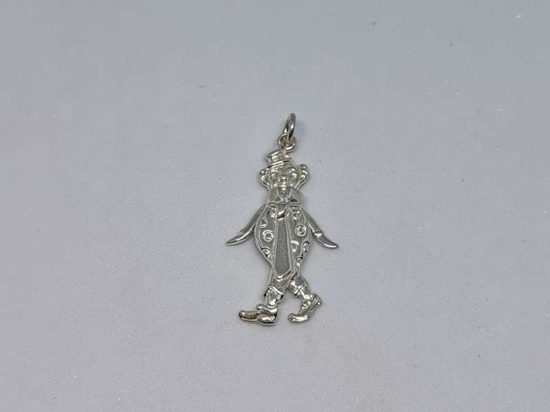 Silver Dangling Clown Pendant