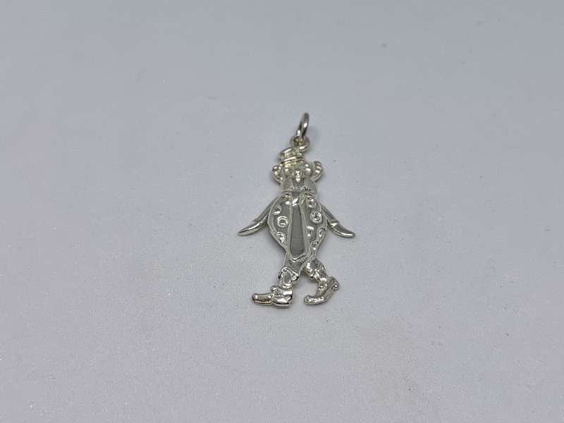 Silver Dangling Clown Pendant