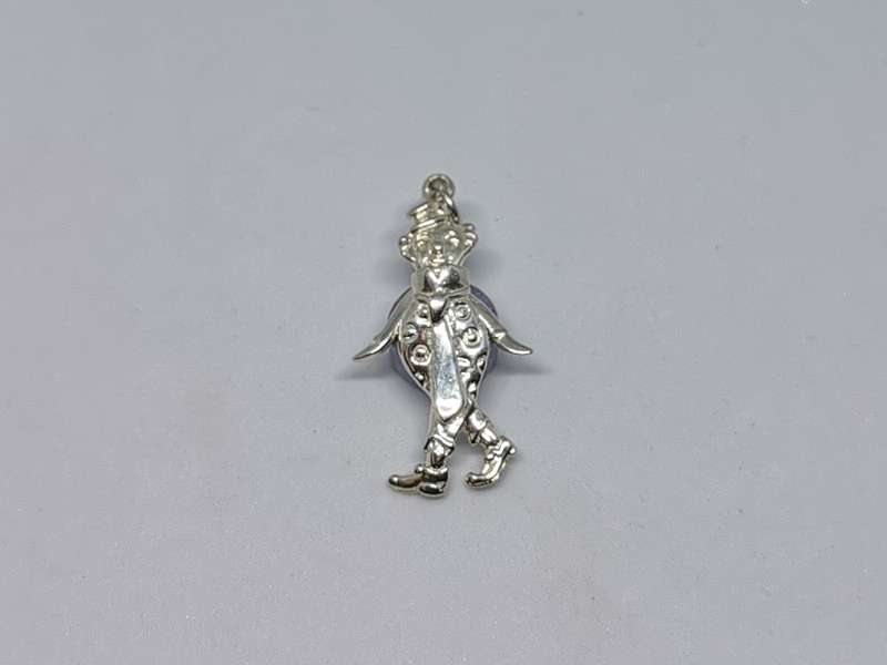 Silver Dangling Clown Pendant