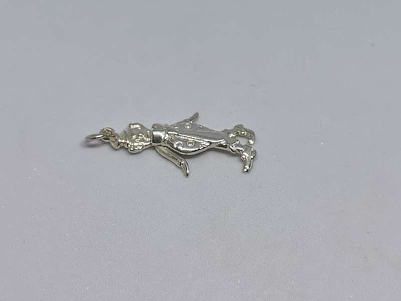 Silver Dangling Clown Pendant