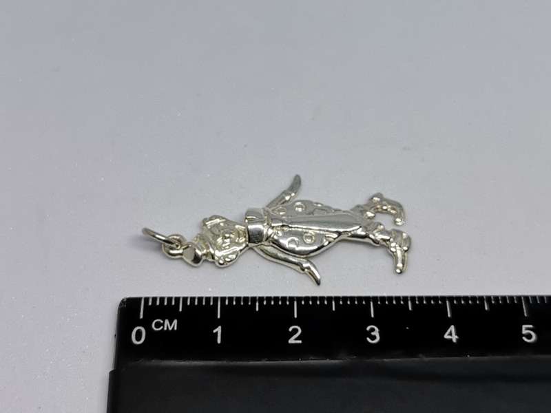 Silver Dangling Clown Pendant