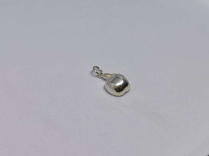 Silver Apple Charm