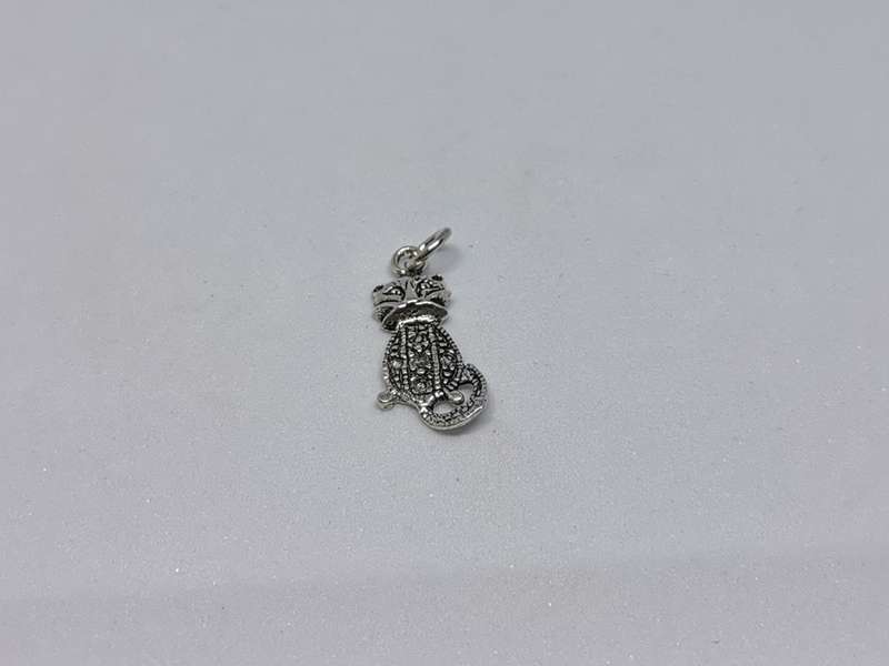 Silver Cat Charm