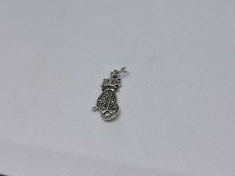 Silver Cat Charm