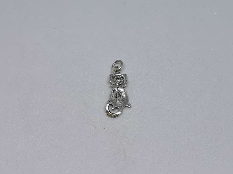 Silver Cat Charm