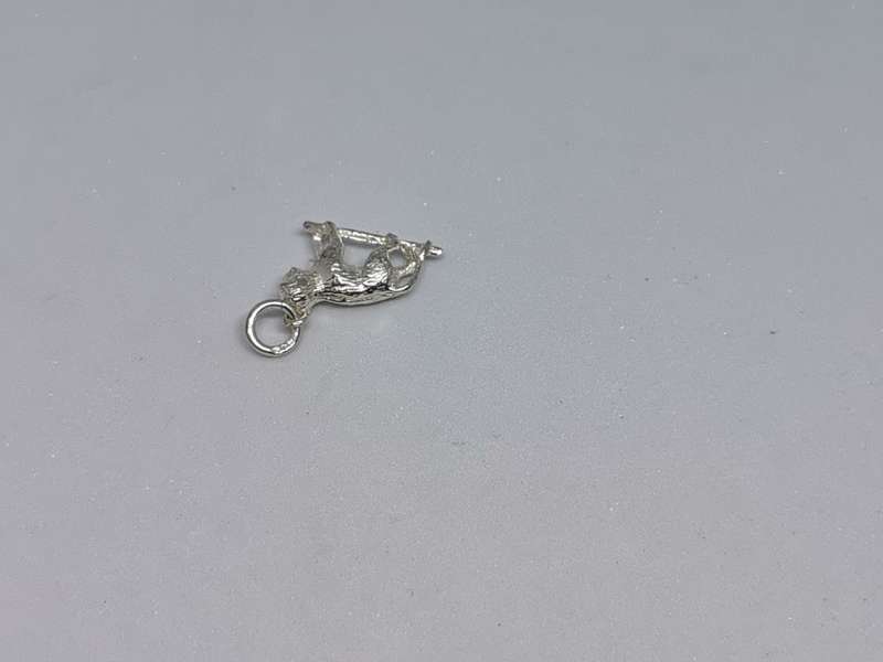Silver Baboon Charm
