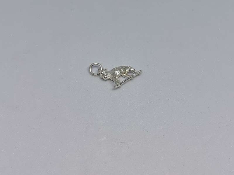 Silver Baboon Charm