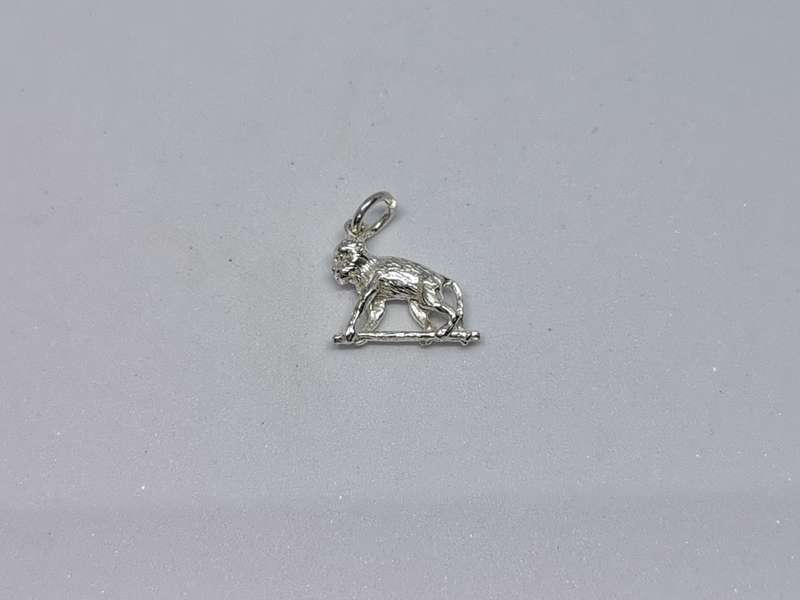 Silver Baboon Charm