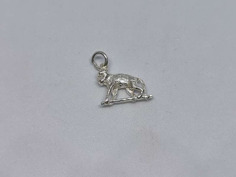 Silver Baboon Charm