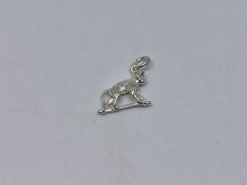Silver Baboon Charm