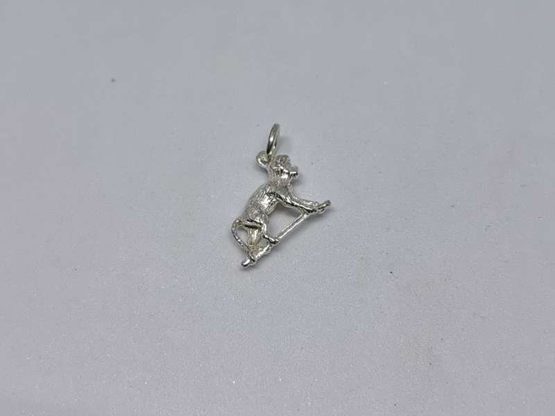 Silver Baboon Charm