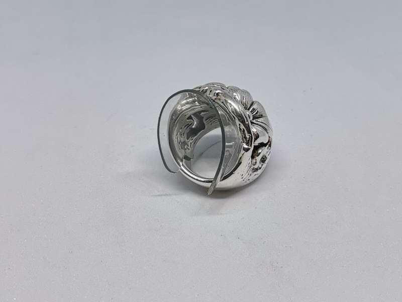 Bulky Silver Flower Ring
