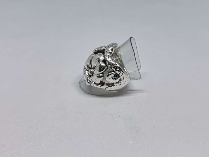 Bulky Silver Flower Ring