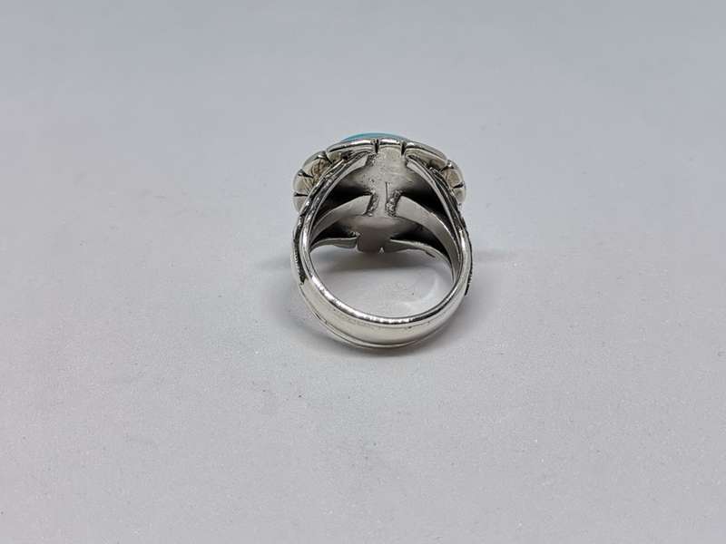 Bulky Silver Turquoise Ring