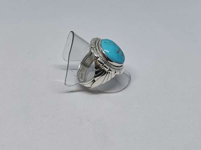 Bulky Silver Turquoise Ring