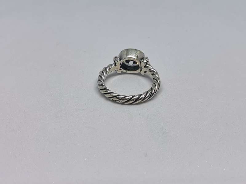 Silver Rope Solitaire Ring
