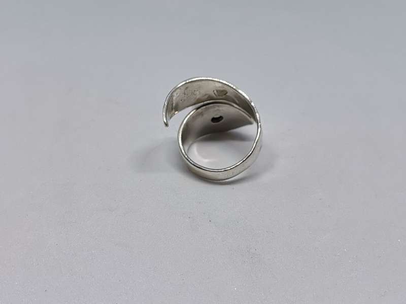 Unique Hammered Silver Moonstone Ring