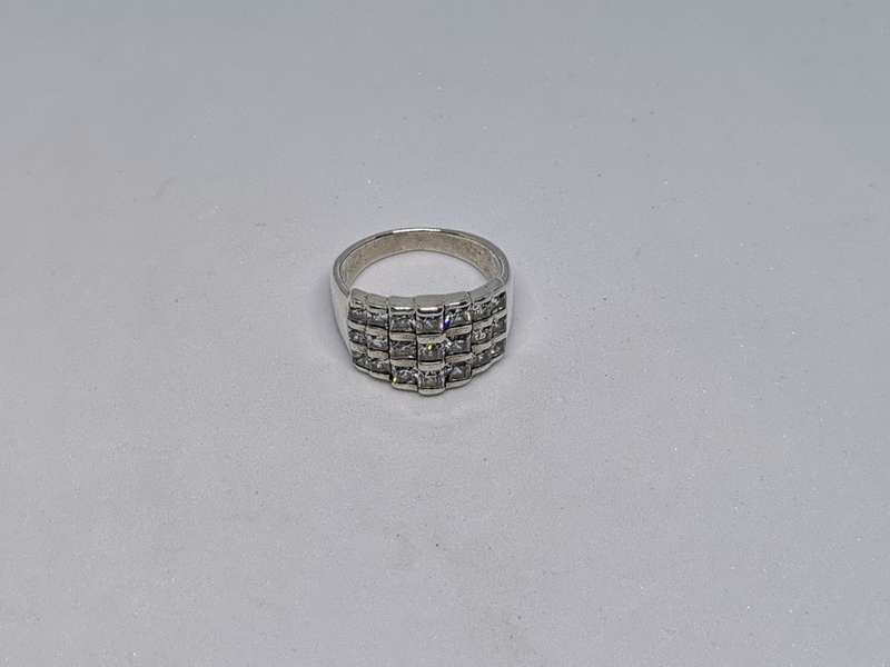 Dazzling Silver Statement Ring