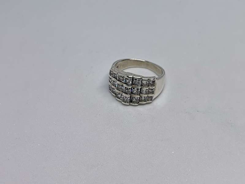 Dazzling Silver Statement Ring