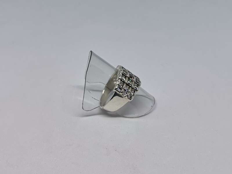 Dazzling Silver Statement Ring