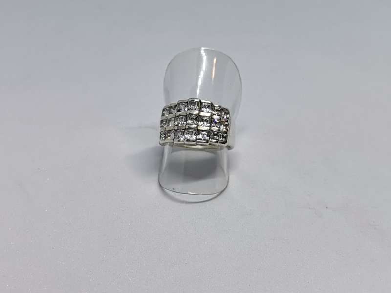 Dazzling Silver Statement Ring