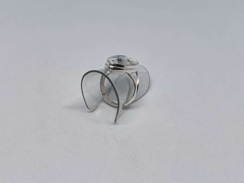 Silver Dentritic Opal Ring
