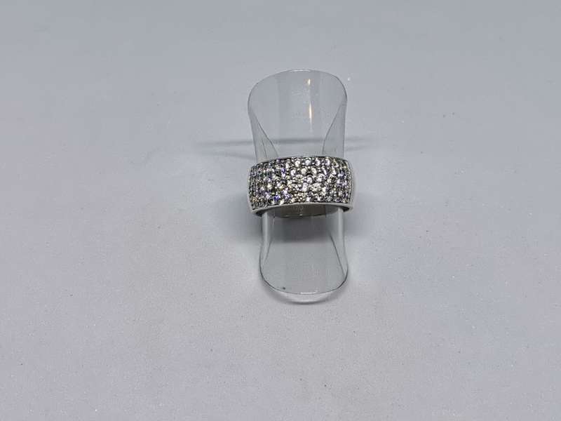 Dazzling Silver Pave ring