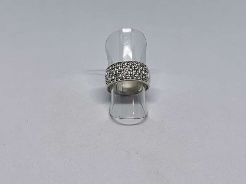 Dazzling Silver Pave ring