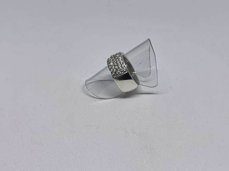Dazzling Silver Pave ring